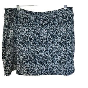 Tranquility by CO Clothing skort size xl blue, black, white print
